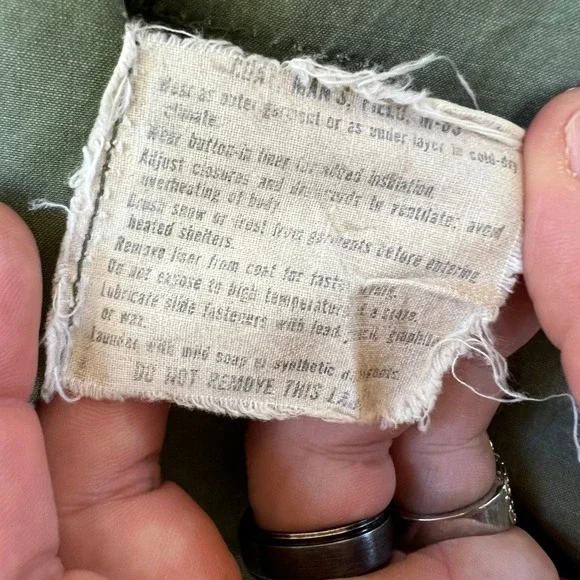 Vintage 1960s US Military M-65 Hooded Field Jacket Medium Army OG-107 No Liner - Picture 3 of 16